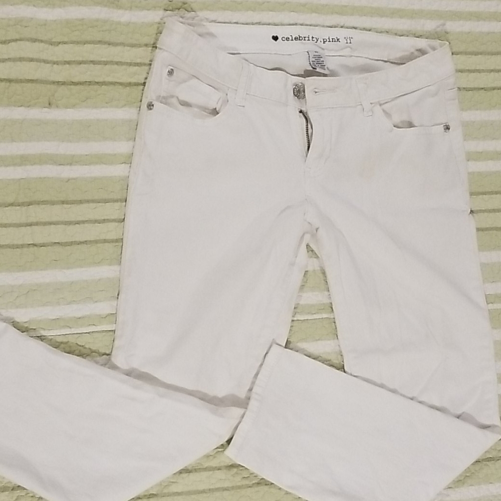 ♡Womans white stretchy skinny Jean's size 11
